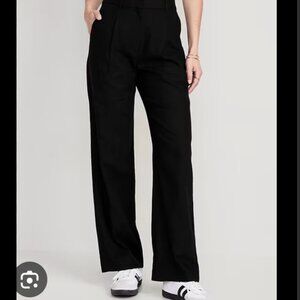 Old Navy Extra High-Waisted Taylor Wide-Leg Trouser Pants Linen Blend XXL